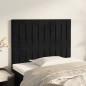 vidaXL Cabeceros 2 unidades de terciopelo negro 90x5x78/88 cm