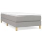 vidaXL Cama box spring con colchón tela gris claro 90x190 cm vidaXL Cama box spring con colchón tela gris claro 90x190 cm