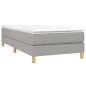 vidaXL Cama box spring con colchón tela gris claro 90x190 cm vidaXL Cama box spring con colchón tela gris claro 90x190 cm