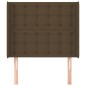 vidaXL Cabecero con orejas de tela marrón oscuro 93x16x118/128 cm vidaXL Cabecero con orejas de tela marrón oscuro 93x16x118/128 cm
