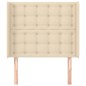 vidaXL Cabecero con orejas de tela color crema 103x16x118/128 cm vidaXL Cabecero con orejas de tela color crema 103x16x118/128 cm