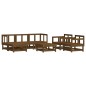 vidaXL Juego muebles jardín 7 pzas y cojines madera maciza marrón miel vidaXL Juego muebles jardín 7 pzas y cojines madera maciza marrón miel