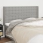 vidaXL Cabecero con orejas de tela gris claro 183x16x118/128 cm vidaXL Cabecero con orejas de tela gris claro 183x16x118/128 cm