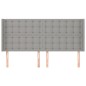 vidaXL Cabecero con orejas de tela gris claro 183x16x118/128 cm vidaXL Cabecero con orejas de tela gris claro 183x16x118/128 cm