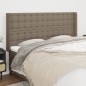 vidaXL Cabecero con orejas de tela gris taupe 203x16x118/128 cm vidaXL Cabecero con orejas de tela gris taupe 203x16x118/128 cm