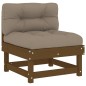 vidaXL Juego muebles jardín 7 pzas y cojines madera maciza marrón miel vidaXL Juego muebles jardín 7 pzas y cojines madera maciza marrón miel