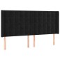 vidaXL Cabecero con orejas de terciopelo negro 203x16x118/128 cm vidaXL Cabecero con orejas de terciopelo negro 203x16x118/128 cm