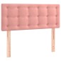 vidaXL Cabecero con LED de terciopelo rosa 90x5x78/88 cm
