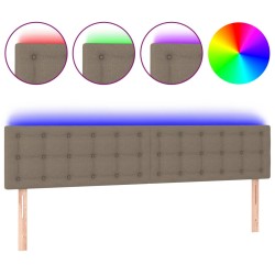 vidaXL Cabecero con LED de tela gris taupe 180x5x78/88 cm