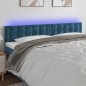 vidaXL Cabecero con LED de terciopelo azul oscuro 200x5x78/88 cm vidaXL Cabecero con LED de terciopelo azul oscuro 200x5x78/88 cm