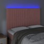vidaXL Cabecero con luces LED terciopelo rosa 144x5x118/128 cm vidaXL Cabecero con luces LED terciopelo rosa 144x5x118/128 cm