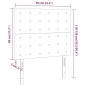 vidaXL Cabecero con luces LED tela crema 90x5x118/128 cm vidaXL Cabecero con luces LED tela crema 90x5x118/128 cm