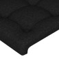 vidaXL Cabecero con luces LED tela negro 160x5x118/128 cm vidaXL Cabecero con luces LED tela negro 160x5x118/128 cm