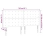 vidaXL Cabecero con luces LED tela negro 160x5x118/128 cm vidaXL Cabecero con luces LED tela negro 160x5x118/128 cm