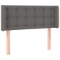vidaXL Cabecero con LED cuero sintético gris 93x16x78/88 cm