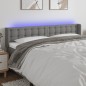 vidaXL Cabecero con LED de tela gris oscuro 163x16x78/88 cm vidaXL Cabecero con LED de tela gris oscuro 163x16x78/88 cm