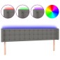 vidaXL Cabecero con LED de tela gris oscuro 163x16x78/88 cm vidaXL Cabecero con LED de tela gris oscuro 163x16x78/88 cm