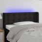 vidaXL Cabecero con LED de tela negro 93x16x78/88 cm