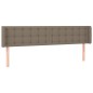 vidaXL Cabecero con LED de tela gris taupe 203x16x78/88 cm vidaXL Cabecero con LED de tela gris taupe 203x16x78/88 cm