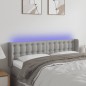 vidaXL Cabecero con LED de tela gris claro 147x16x78/88 cm vidaXL Cabecero con LED de tela gris claro 147x16x78/88 cm