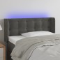 vidaXL Cabecero con LED de terciopelo gris oscuro 93x16x78/88 cm vidaXL Cabecero con LED de terciopelo gris oscuro 93x16x78/88 cm