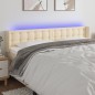 vidaXL Cabecero con LED de tela crema 183x16x78/88 cm vidaXL Cabecero con LED de tela crema 183x16x78/88 cm