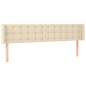 vidaXL Cabecero con LED de tela crema 183x16x78/88 cm vidaXL Cabecero con LED de tela crema 183x16x78/88 cm