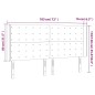 vidaXL Cabecero con LED cuero sintético gris 183x16x118/128 cm