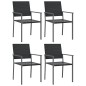 vidaXL Juego de comedor para jardín 5 piezas ratán sintético y acero vidaXL Juego de comedor para jardín 5 piezas ratán sintético y acero