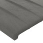 vidaXL Cabecero con LED de terciopelo gris claro 147x16x118/128 cm