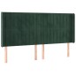 vidaXL Cabecero con LED de terciopelo verde oscuro 163x16x118/128 cm vidaXL Cabecero con LED de terciopelo verde oscuro 163x16x118/128 cm