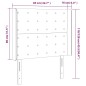 vidaXL Cabecero con LED de tela negro 83x16x118/128 cm
