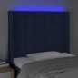 vidaXL Cabecero con LED de tela azul 93x16x118/128 cm vidaXL Cabecero con LED de tela azul 93x16x118/128 cm