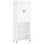 vidaXL Aparador alto madera contrachapada blanco 69,5x34x180 cm vidaXL Aparador alto madera contrachapada blanco 69,5x34x180 cm