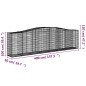 vidaXL Cestas de gaviones 15 uds forma de arco hierro 400x50x100/120cm vidaXL Cestas de gaviones 15 uds forma de arco hierro 400x50x100/120cm