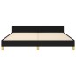 vidaXL Estructura de cama con cabecero de tela negro 160x200 cm vidaXL Estructura de cama con cabecero de tela negro 160x200 cm
