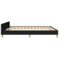 vidaXL Estructura de cama con cabecero de tela negro 160x200 cm vidaXL Estructura de cama con cabecero de tela negro 160x200 cm