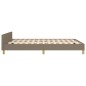 vidaXL Estructura de cama con cabecero de tela gris taupe 140x200 cm