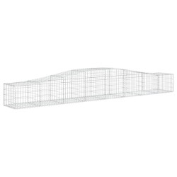 vidaXL Cestas de gaviones 10 uds forma de arco hierro 400x50x40/60 cm