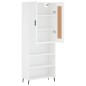 vidaXL Aparador alto madera contrachapada blanco 69,5x34x180 cm vidaXL Aparador alto madera contrachapada blanco 69,5x34x180 cm