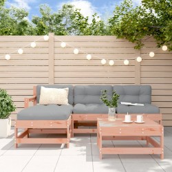 vidaXL Juego de muebles jardín 5 pzas y cojines madera abeto Douglas