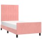 vidaXL Estructura de cama con cabecero de terciopelo rosa 80x200 cm