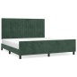 vidaXL Estructura cama con cabecero terciopelo verde oscuro 160x200 cm vidaXL Estructura cama con cabecero terciopelo verde oscuro 160x200 cm