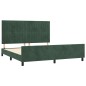 vidaXL Estructura cama con cabecero terciopelo verde oscuro 160x200 cm vidaXL Estructura cama con cabecero terciopelo verde oscuro 160x200 cm