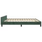 vidaXL Estructura cama con cabecero terciopelo verde oscuro 160x200 cm vidaXL Estructura cama con cabecero terciopelo verde oscuro 160x200 cm