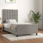 vidaXL Estructura de cama con cabecero terciopelo gris claro 90x190 cm vidaXL Estructura de cama con cabecero terciopelo gris claro 90x190 cm