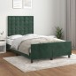 vidaXL Estructura cama con cabecero terciopelo verde oscuro 120x200 cm vidaXL Estructura cama con cabecero terciopelo verde oscuro 120x200 cm