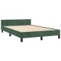 vidaXL Estructura cama con cabecero terciopelo verde oscuro 120x200 cm vidaXL Estructura cama con cabecero terciopelo verde oscuro 120x200 cm