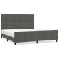 vidaXL Estructura cama con cabecero terciopelo gris oscuro 180x200 cm vidaXL Estructura cama con cabecero terciopelo gris oscuro 180x200 cm