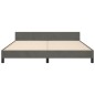 vidaXL Estructura cama con cabecero terciopelo gris oscuro 180x200 cm vidaXL Estructura cama con cabecero terciopelo gris oscuro 180x200 cm